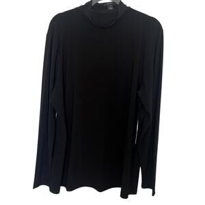Halogen Mockneck Long‎ Sleeve Tunic Top Black Size 3X